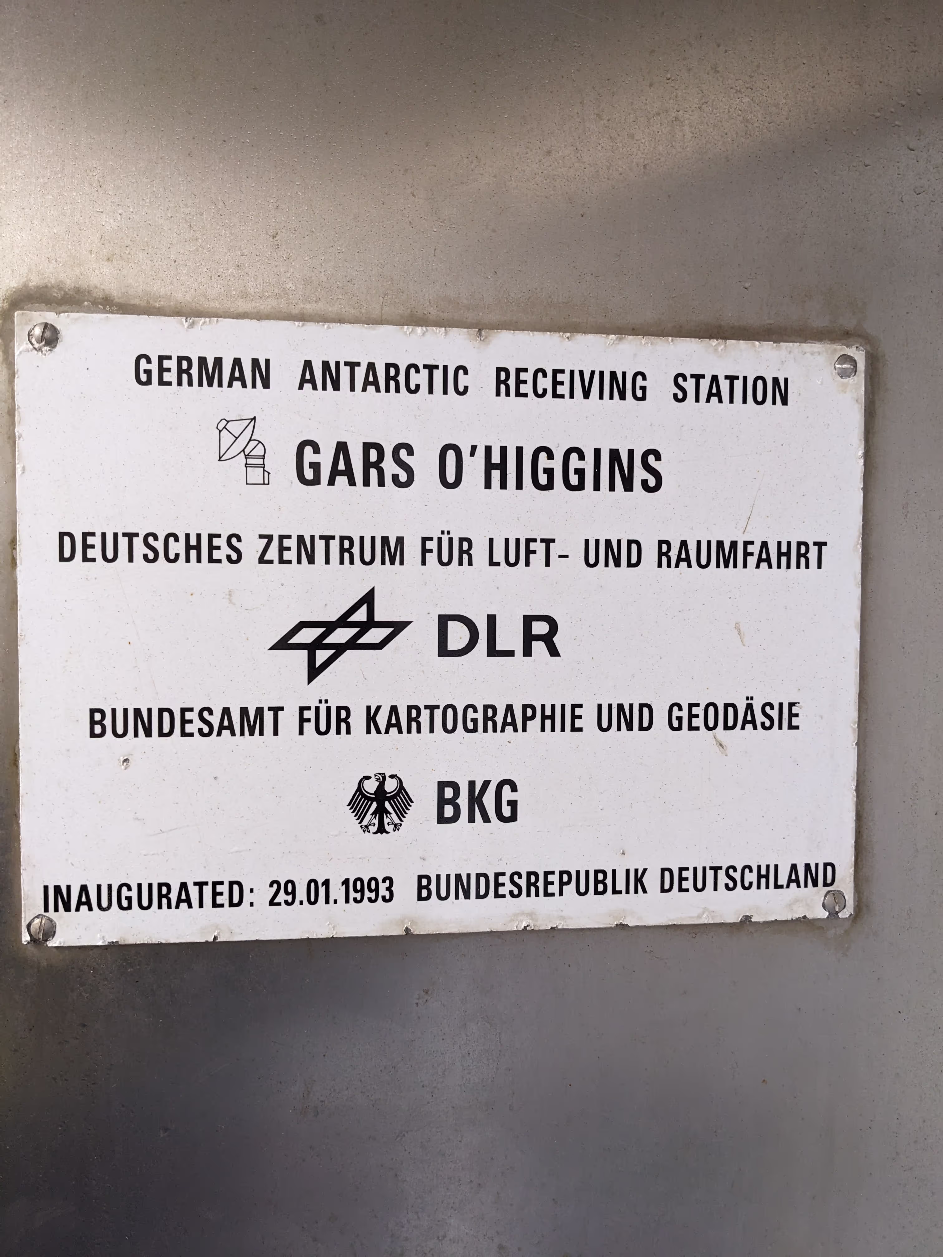 Schild am Eingang